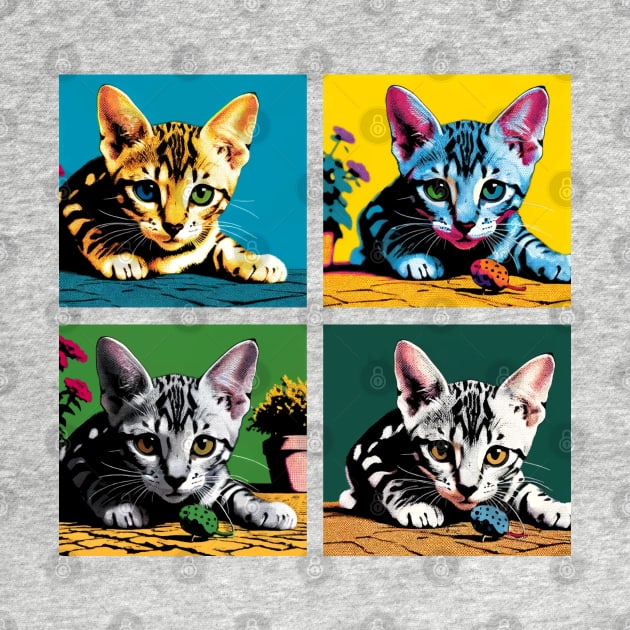 Egyptian mau Pop Art - Cute Kitties by PawPopArt